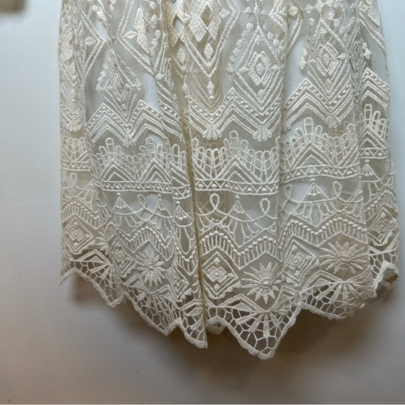 Jen’s Pirate Booty ivory lace baby doll mini dress size small festival wedding - Picture 6 of 10